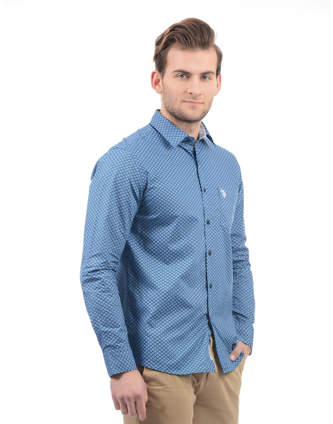 U.S. Polo Assn. Men Casual Wear Printed Shirt